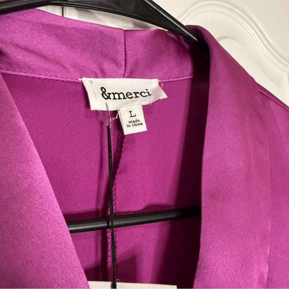 Vibrant Purple Satin Romper (A2) - Picture 2 of 6